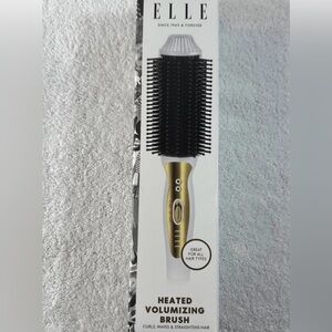 Elle Heated Volumizing Brush - Black and White